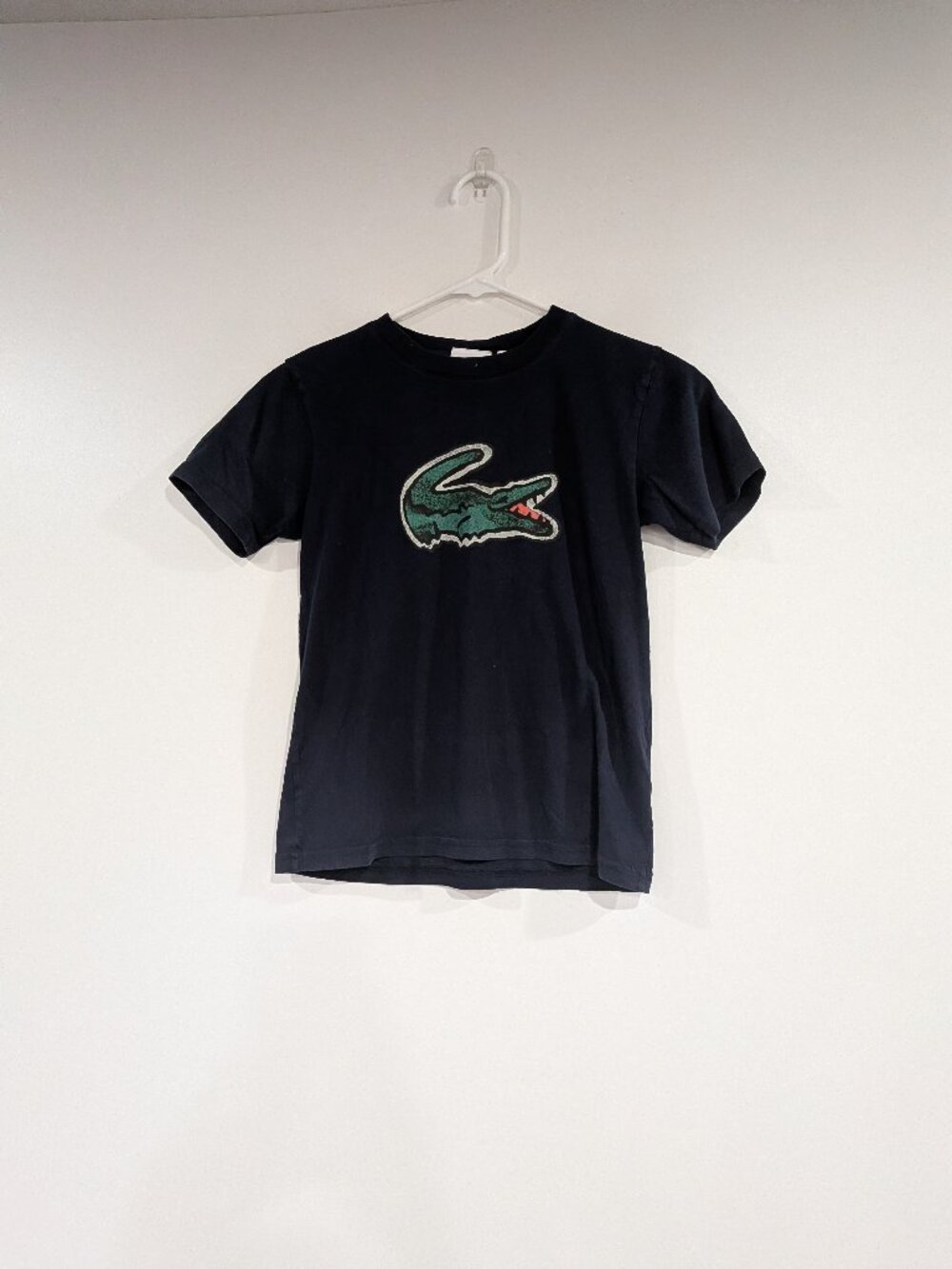 Lacoste Alligator Logo Tee Navy Blue Size 10